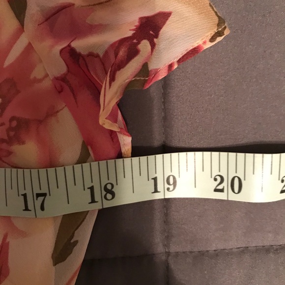 Karin Stevens silky sheer floral print 2 piece dress set size 8 - Picture 9 of 10